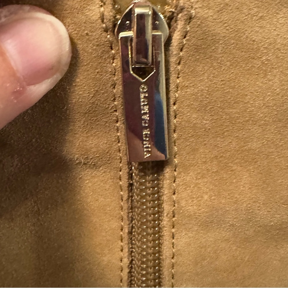 Vince Camuto Alouison Tan Suede Foldover Boots | Size 10M - Picture 4 of 11